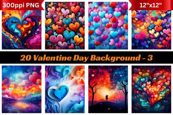 20 Valentine Day Backgrounds 3: A Designer's Guide to Romantic Visuals