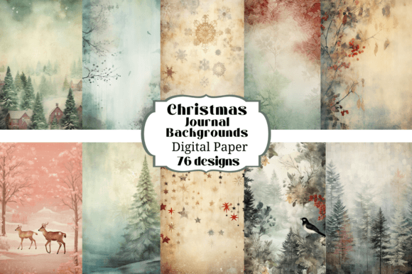 76 Christmas Junk Journal Backgrounds: A Creative Toolkit