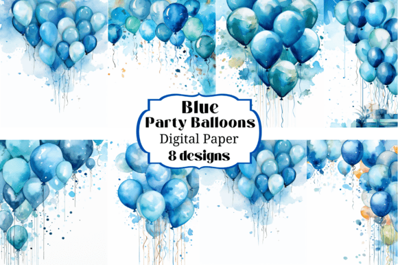 Blue Party Balloons Digital Backgrounds: A Designer's Guide