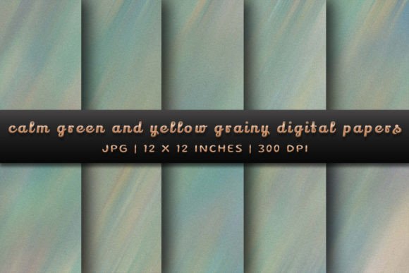 Bring Serenity to Your Designs with Calm Green and Yellow Grainy Backgrounds