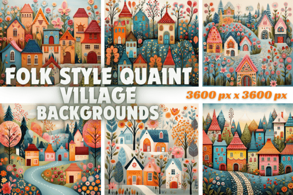 Charming Visual Stories with Folk Style Village Backgrounds