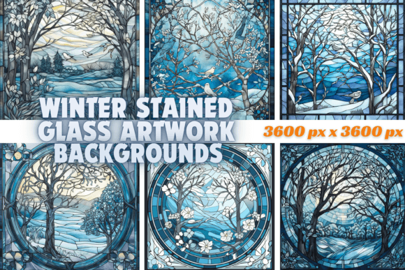 Crafting a Frosty Aesthetic with Winter Stained Glass Artwork Backgrounds