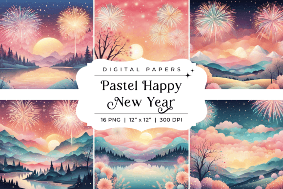Designing Festive Projects with Pastel Happy New Year Backgrounds