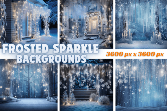 Enchanting Winter Magic: Frosted Sparkle Backgrounds