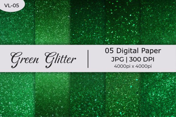 Green Glitter Paper Backgrounds: A Digital Sparkle for Your Projects