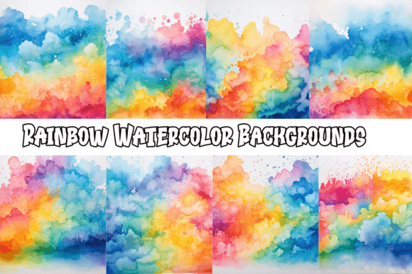 Infuse Projects with Vibrant Rainbow Watercolor Backgrounds