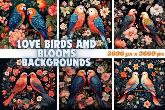 Love Birds and Blooms: Enchanting Backgrounds for Your Projects