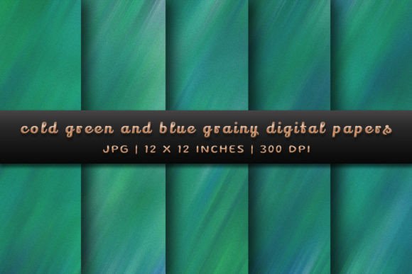 Refreshing Your Palette with Cold Green and Blue Grainy Backgrounds