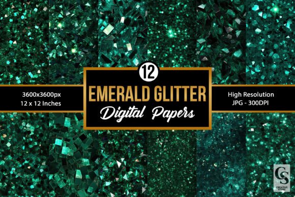 The Allure of Emerald Glitter Seamless Backgrounds