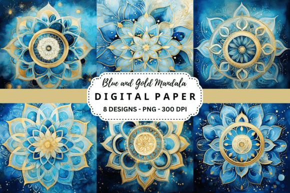 Unlocking Creative Potential with Blue and Gold Mandala Backgrounds