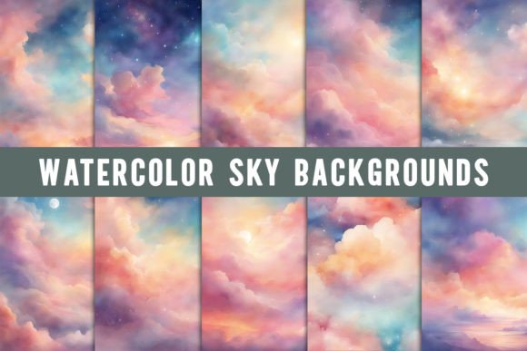 Watercolor Sky Backgrounds: Elevate Your Design Projects